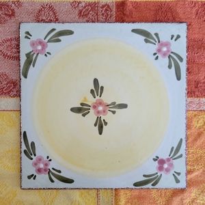 8x8 Italian Tile ~Trivet ~ Serving Tile ~ Tuscan ~ Italy ~ Ceramic ~ FINAL PRICE